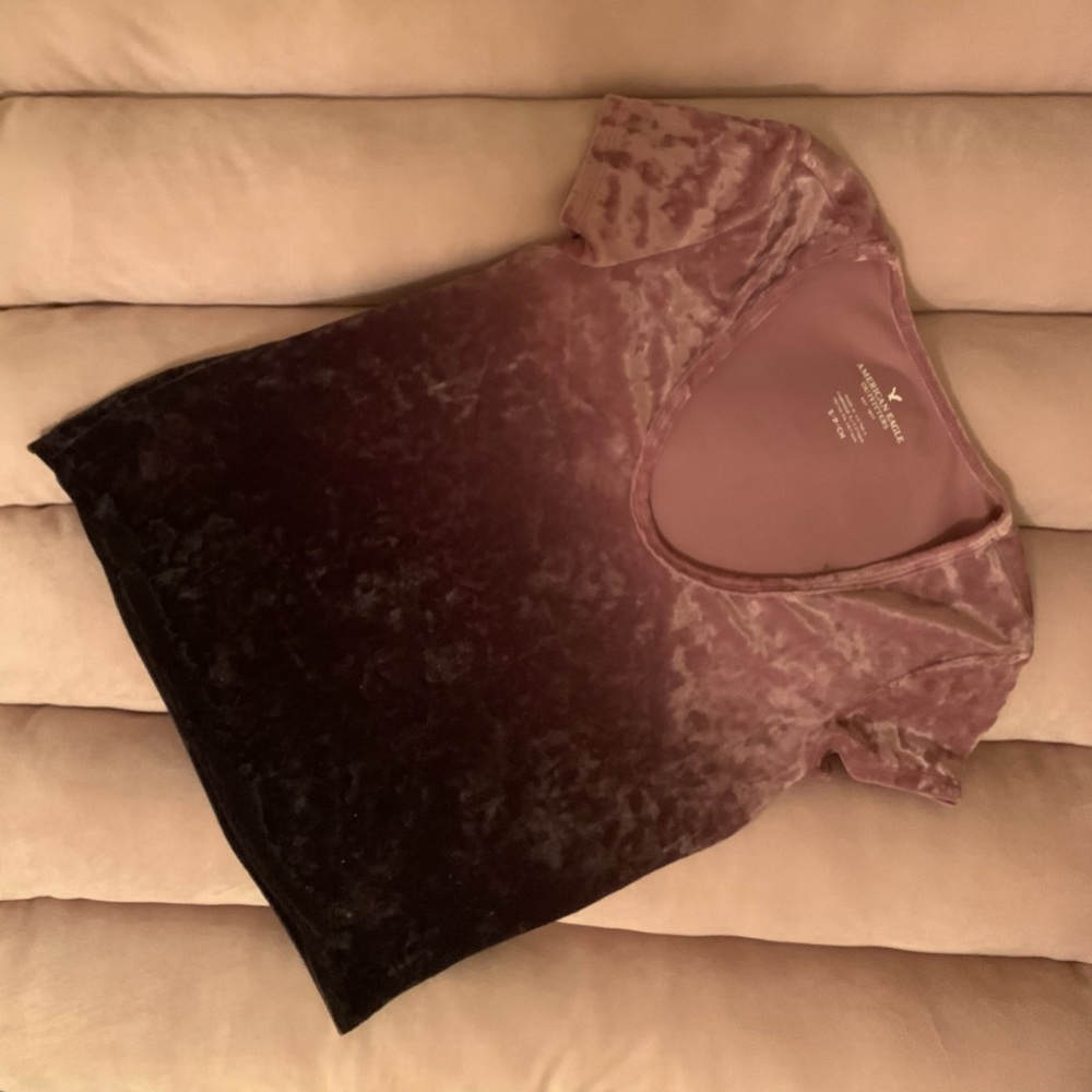American Eagle Ombré Velvet Tee